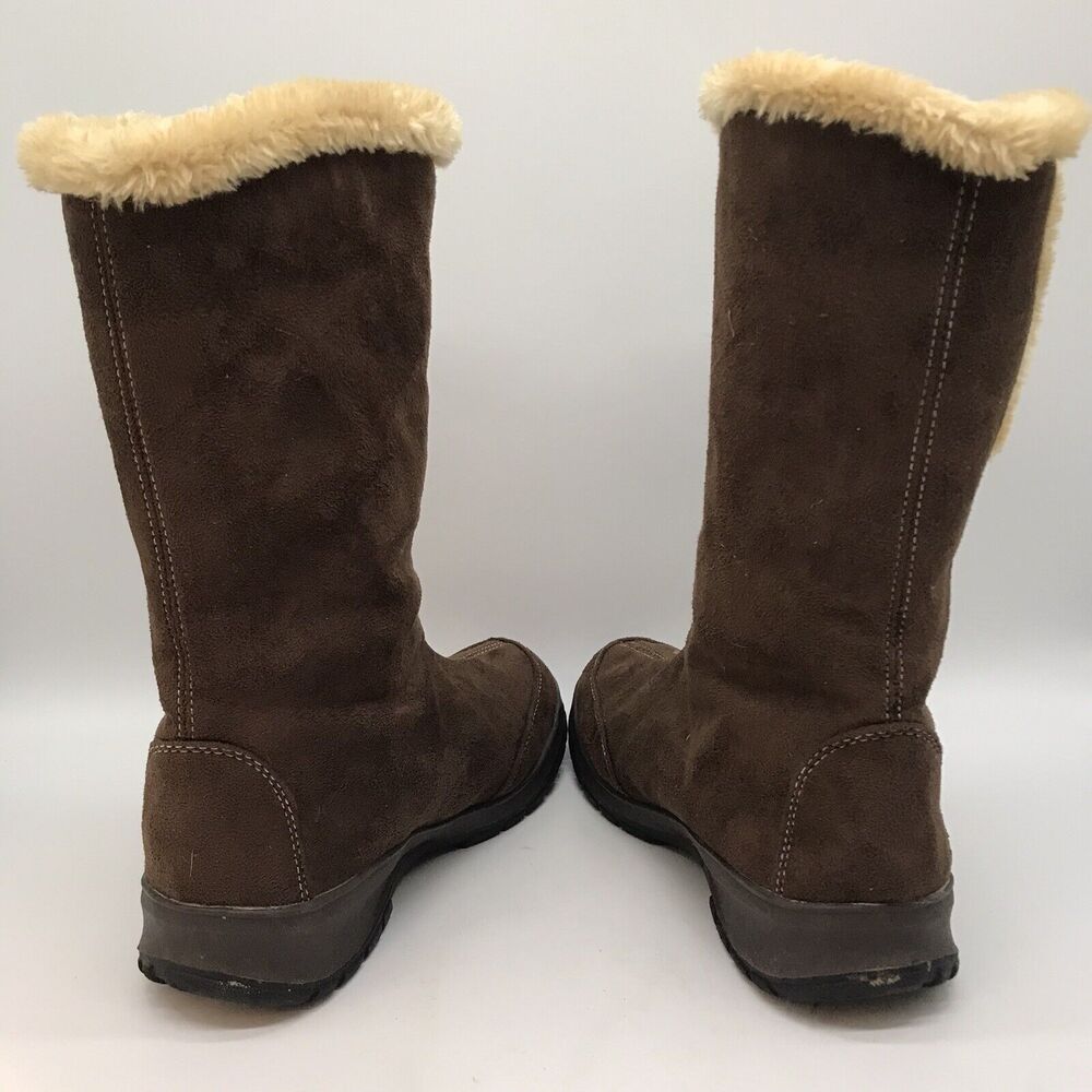 Itasca Blitzen Women's 7 Brown Suede Boots Fur Lined Mid Calf Warm Winter Boots - Picture 7 of 10